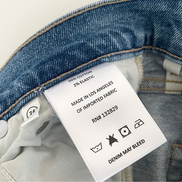 Grlfrnd The Piper Super High Rise Stretch Slim Crop in La Jolla - Picture 9 of 13